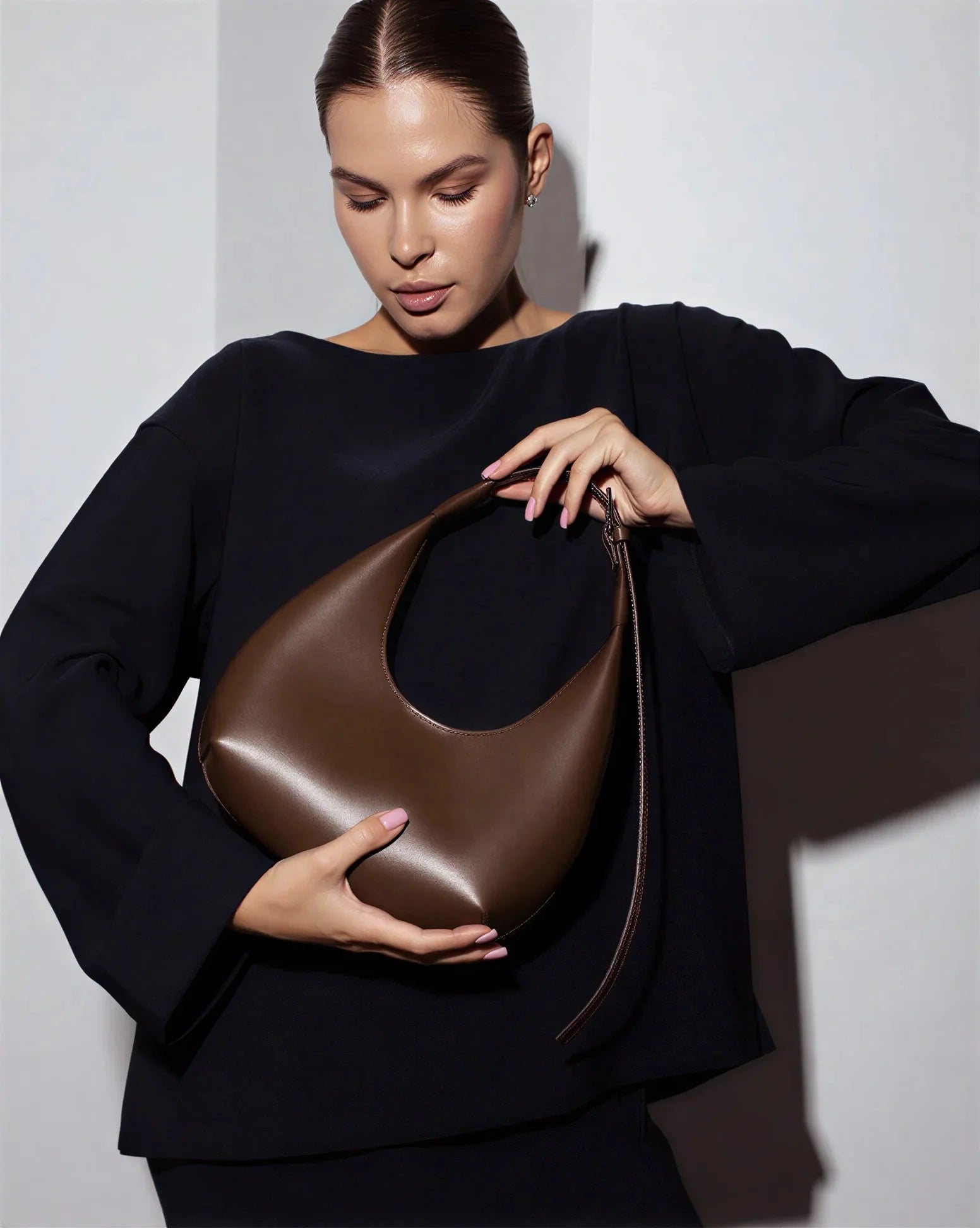 Velora Dark Brown Bag - mylight.pk